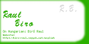 raul biro business card