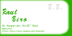 raul biro business card